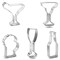 CookieCutter.com 5 Piece Drinks Cookie Cutter Set Margarita Glass with Lime, Bottle, Beer Mug, Champagne Glass, Margarita Glass, USA